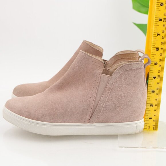 Blondo Womens Georgette Boots Size 7.5 Waterproof Pink Suede Hidden Wedge Heel - Picture 6 of 12